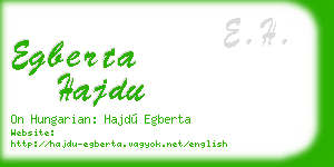 egberta hajdu business card
